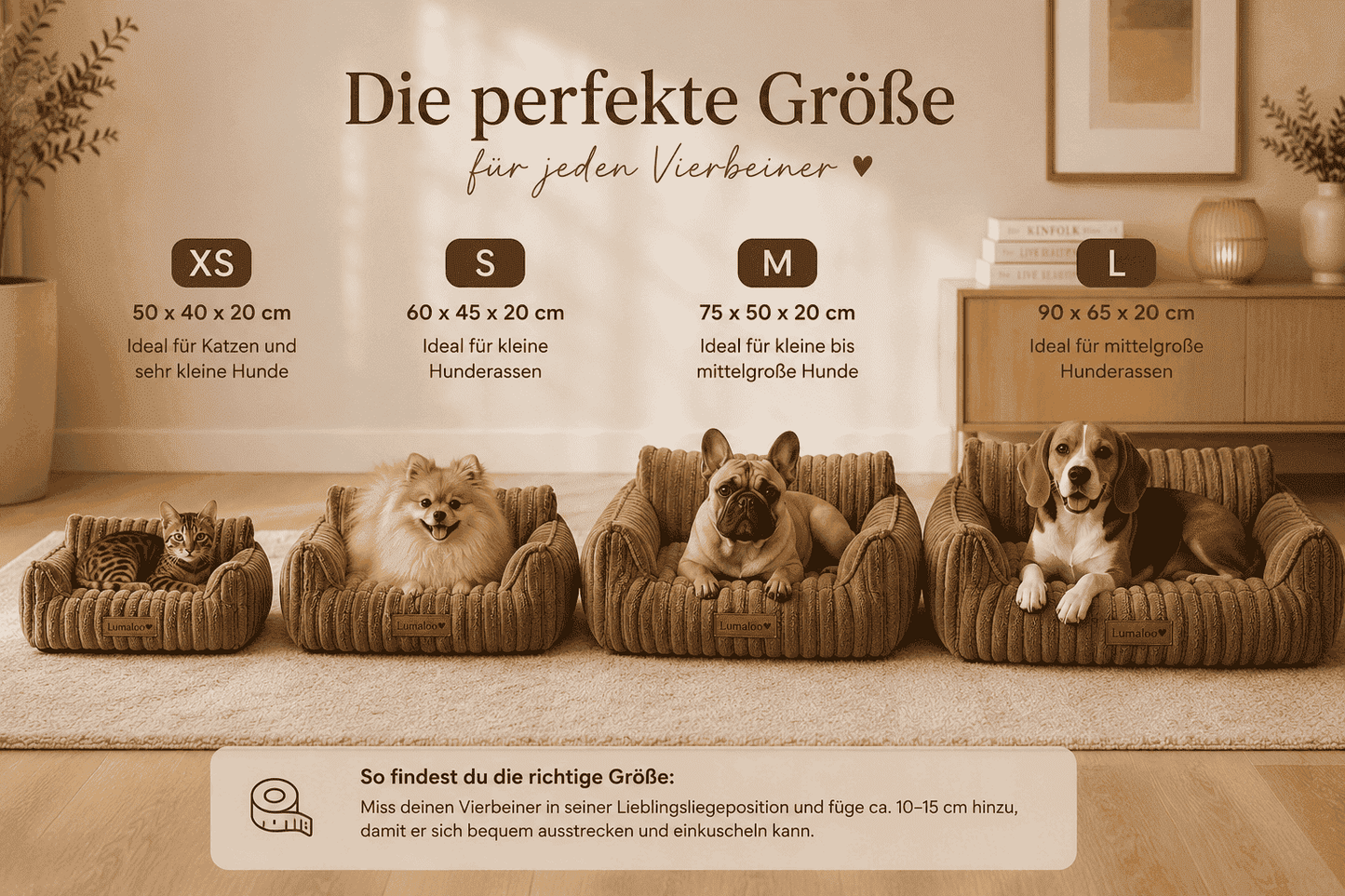 Lumaloo CozyNest - Orthopädisches Haustiersofa