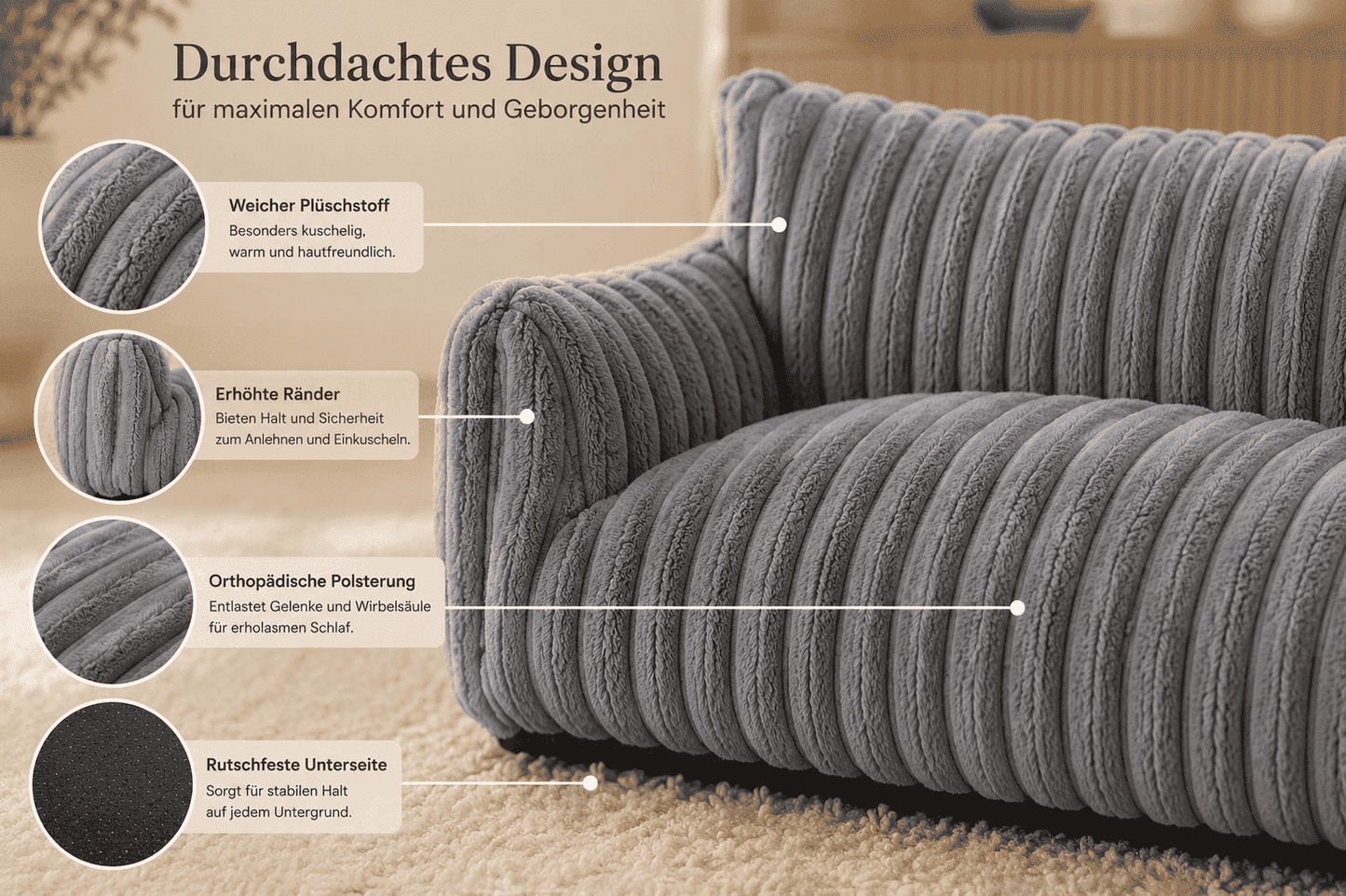 Lumaloo CozyNest - Orthopädisches Haustiersofa
