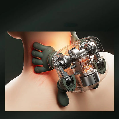 Nackenmassagegerät, tragbares Nackenmassagegerät mit 3 Modi, bionisches Heizmassagegerät für Nackenmuskelmassage, Entspannungs-Rückenmassagegerät für Frauen